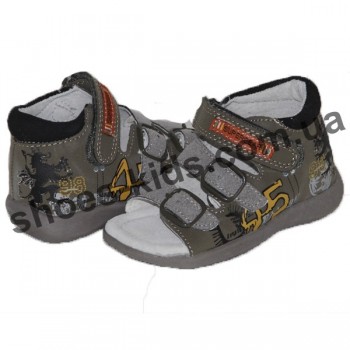 Детские ортопедические босоножки  SUPER GEAR A8736 (хаки)